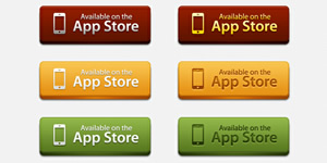 12 App Store download buttons (PSD)