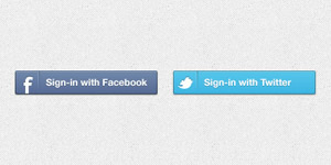Facebook & Twitter Sign-in Buttons (PSD)
