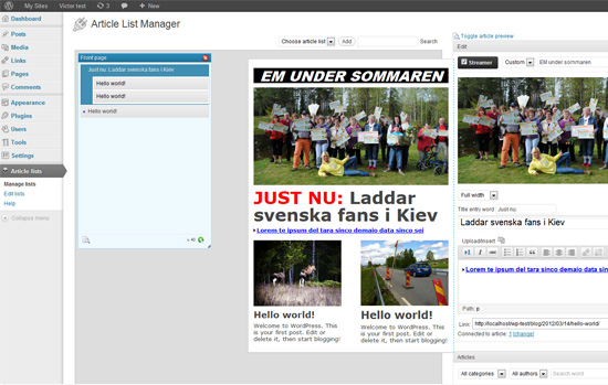 Article List Manager