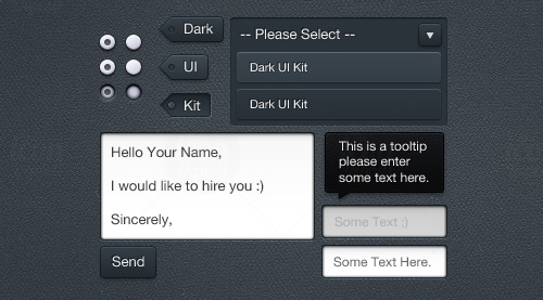 Dark UI kit 
