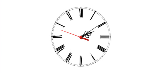 Analogue clock using CSS3