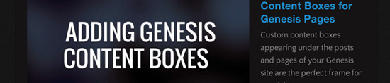 How to Create Content Boxes for Genesis Pages