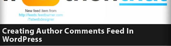 Create an Author Comments Feed in WordPress