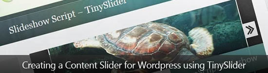 Creating a Content Slider for WordPress using TinySlider