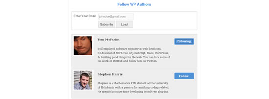 Simple WordPress Plugin to Follow Your Favorite Authors