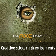 Creative sticker advertisements