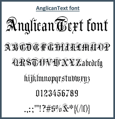 AnglicanText font