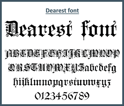 Dearest font