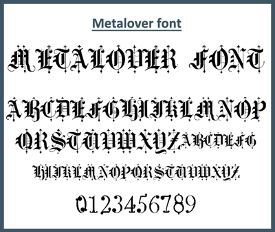 Metalover font