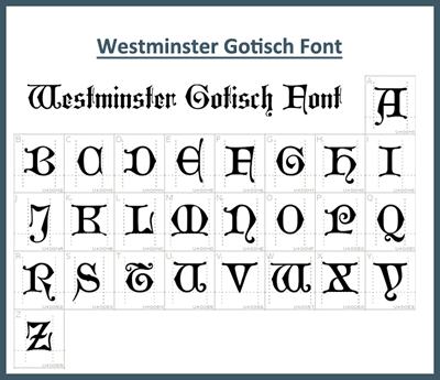 Westminster Gotisch Font