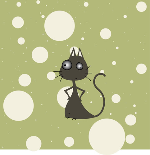 Mister Moustache Cat Vector