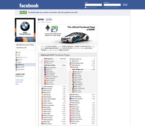 BMW Facebook Page