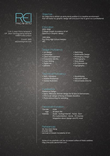 creative resume