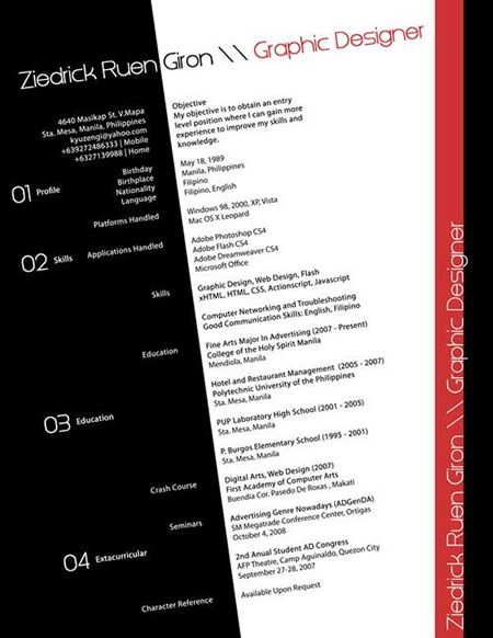 creative resume