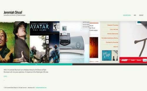 Flash portfolio websites