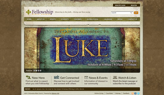 Best church website design