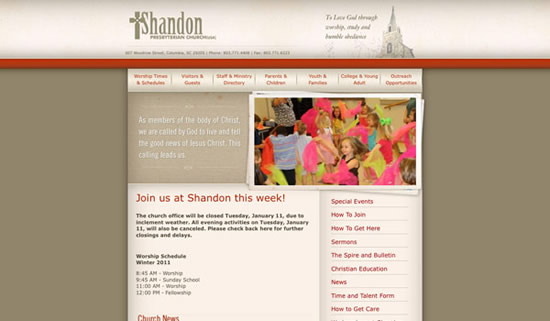 Best church website design