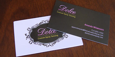 Dolce Custom Spray Tanning Businesscard