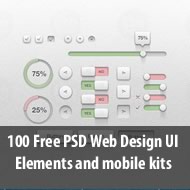 100 Free PSD Web Design UI Elements and mobile kits